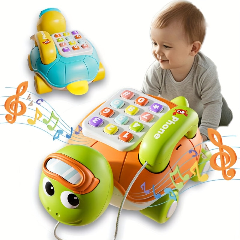 Baby Learning Tortoise Phone Toy – Interactive Musical Turtle Toy with Buttons & Sound Effects, Educational Infant Toy for Fine Motor Skills Boys Girls 6-18 Months