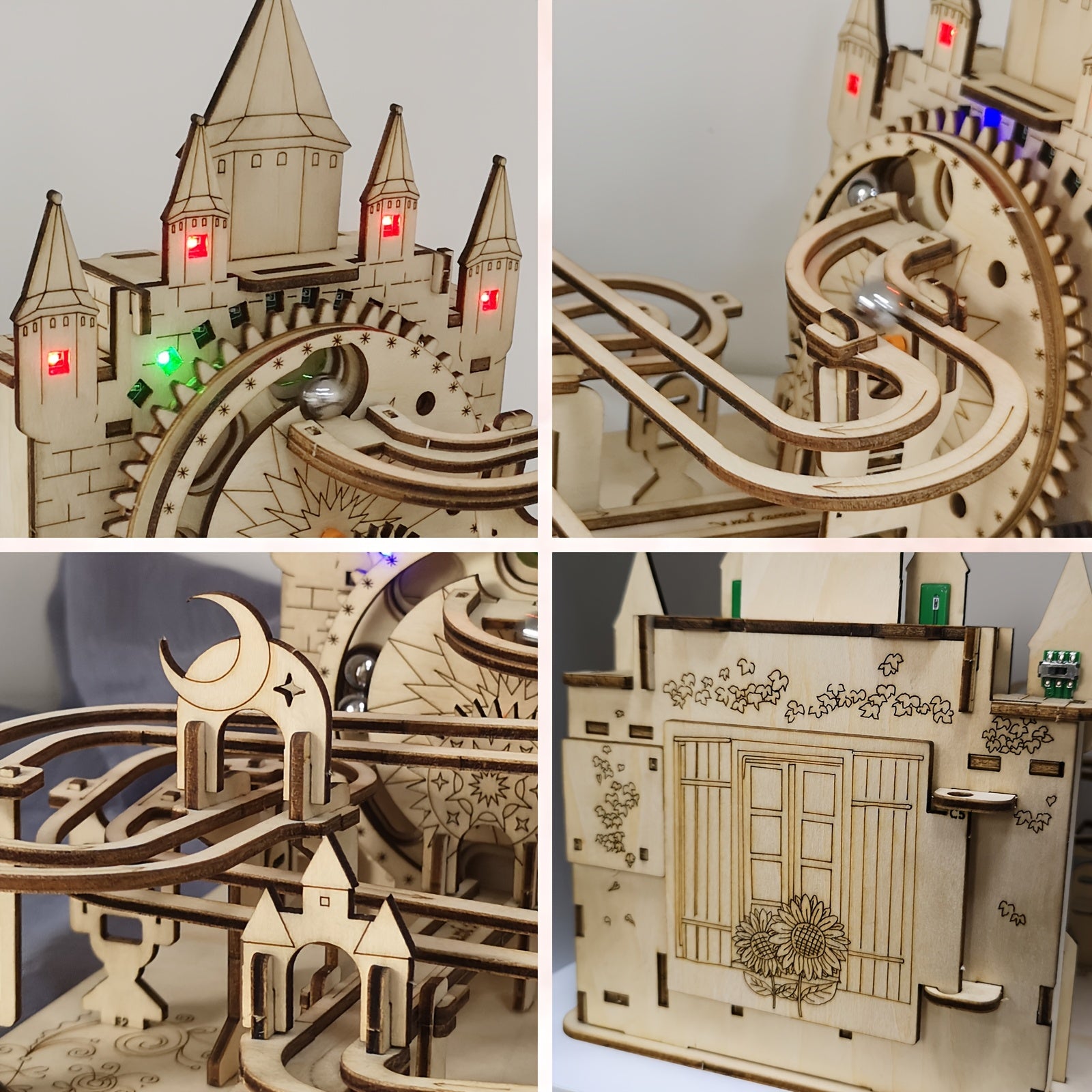 3D Electric Marble Run STEM Construction Set – Handmade Logic Building Toy, Educational Marble Track Kit for Kids, Creative Brain Puzzle Gift