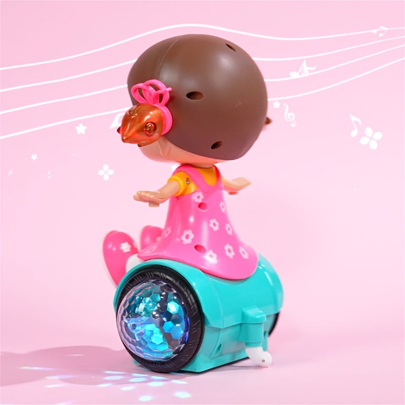 Electric Stunt Rotating Dancing Girl Balance Car Toy – Universal Spinning Fidget Toy for Kids, Fun Holiday Birthday Christmas Halloween Gift for Boys and Girls