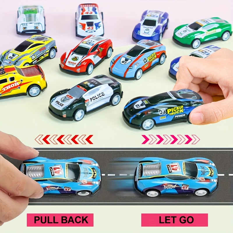 24-Piece Toy Car Set with Storage Box – Colorful Mini Vehicles for Kids Ages 3-12, Birthday & Holiday Gift for Boys & Girls
