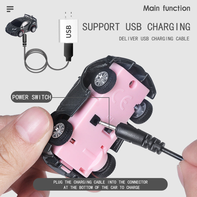 Wearable RC Car Watch Remote Control Mini Electric Metal Racing Car Wrist Watch Controller Kids Boys Girls Christmas Halloween Birthday Gift Cool Gadget Toy