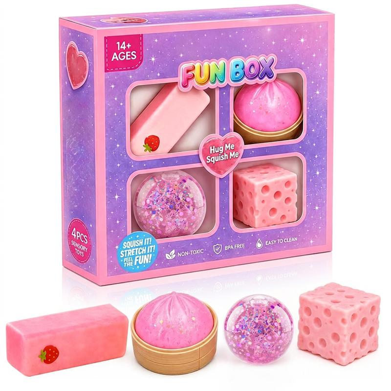 Squishy Fidget Toy Set, Cute Slow Rising Sensory Squeeze Toys for Teens and Adults, Desk Breaks, Halloween Party Favors and Birthday Gifts