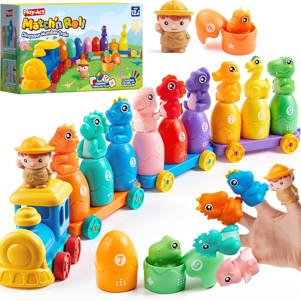 Farm Animal Number Train Toy for Toddlers 9 Animals Counting Matching Sorting STEM Educational Learning Gift Baby Boys Girls Ages 1 2 3 Christmas Birthday