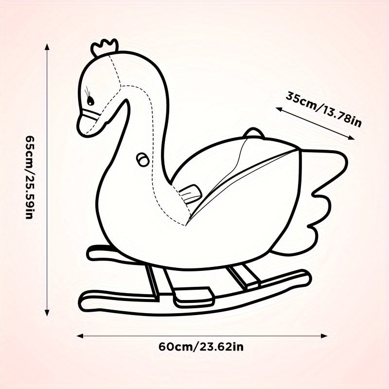 Baby Rocking Horse Toy for Ages 6 Months and Up - Classic White Ride-On Rocker for Indoor Outdoor Use, Early Development Toy, Perfect Birthday Christmas Gift for Babies Toddlers Boys Girls
