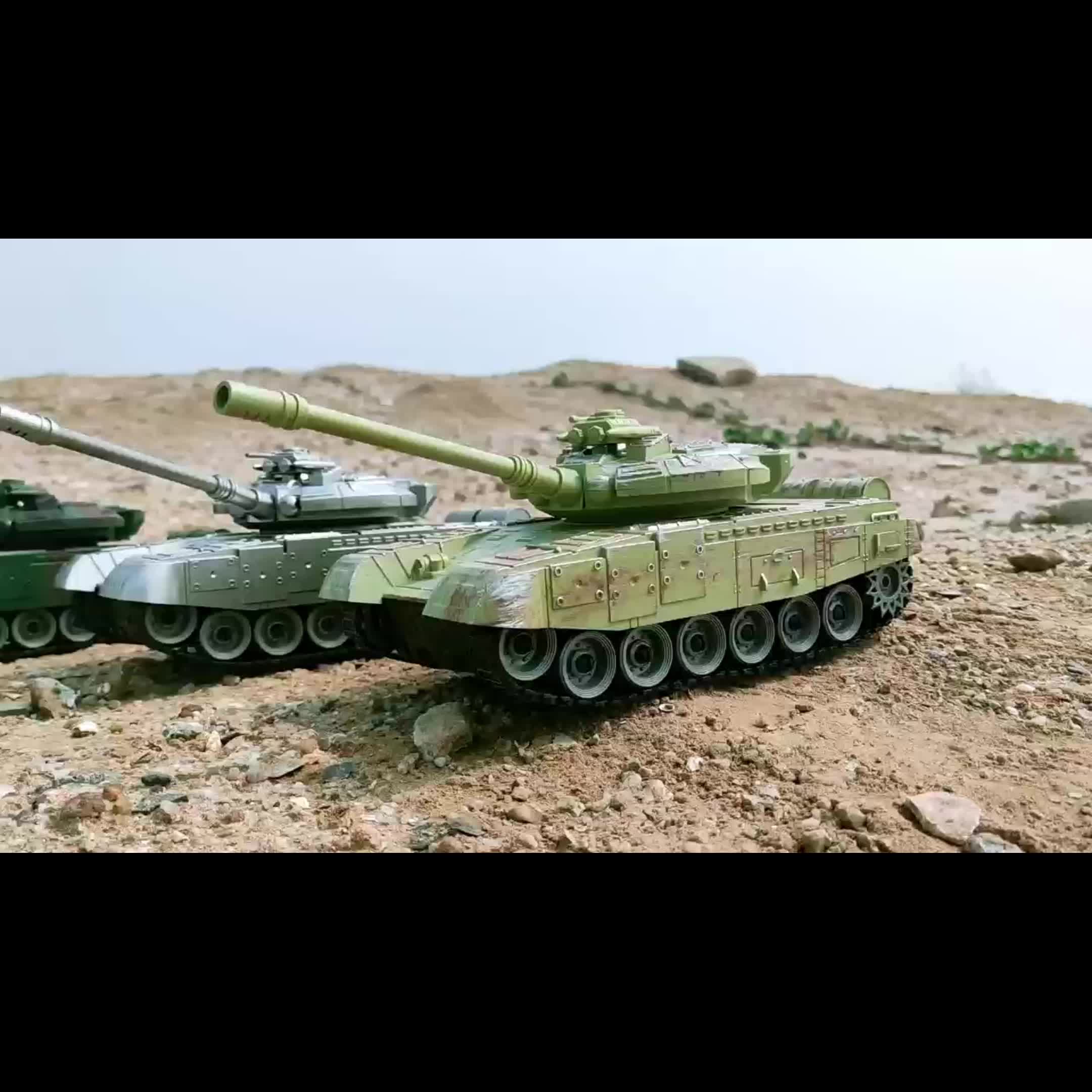 RC Tank Toy 2.4GHz Remote Control Military Tank – All-Terrain Off-Road Armored Vehicle with Strong Climbing Ability, Cool Army Tank Gift for Boys Ages 6+