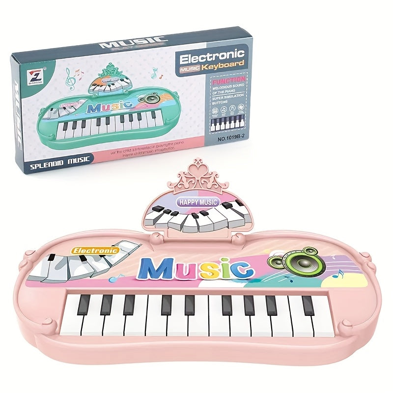 Kids Electronic Piano Toy 13 Keys – Musical Instrument for Toddlers Ages 2-6, STEM Brain Development Auditory Learning Toy, Birthday Gift for Boys Girls, Green