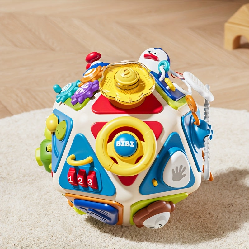 21-in-1 Busy Board Activity Cube for Toddlers & Baby - Montessori Sensory Learning Toy for Boys Girls Ages 1-3, Early Educational Development Travel Toy, Best First Birthday Gift