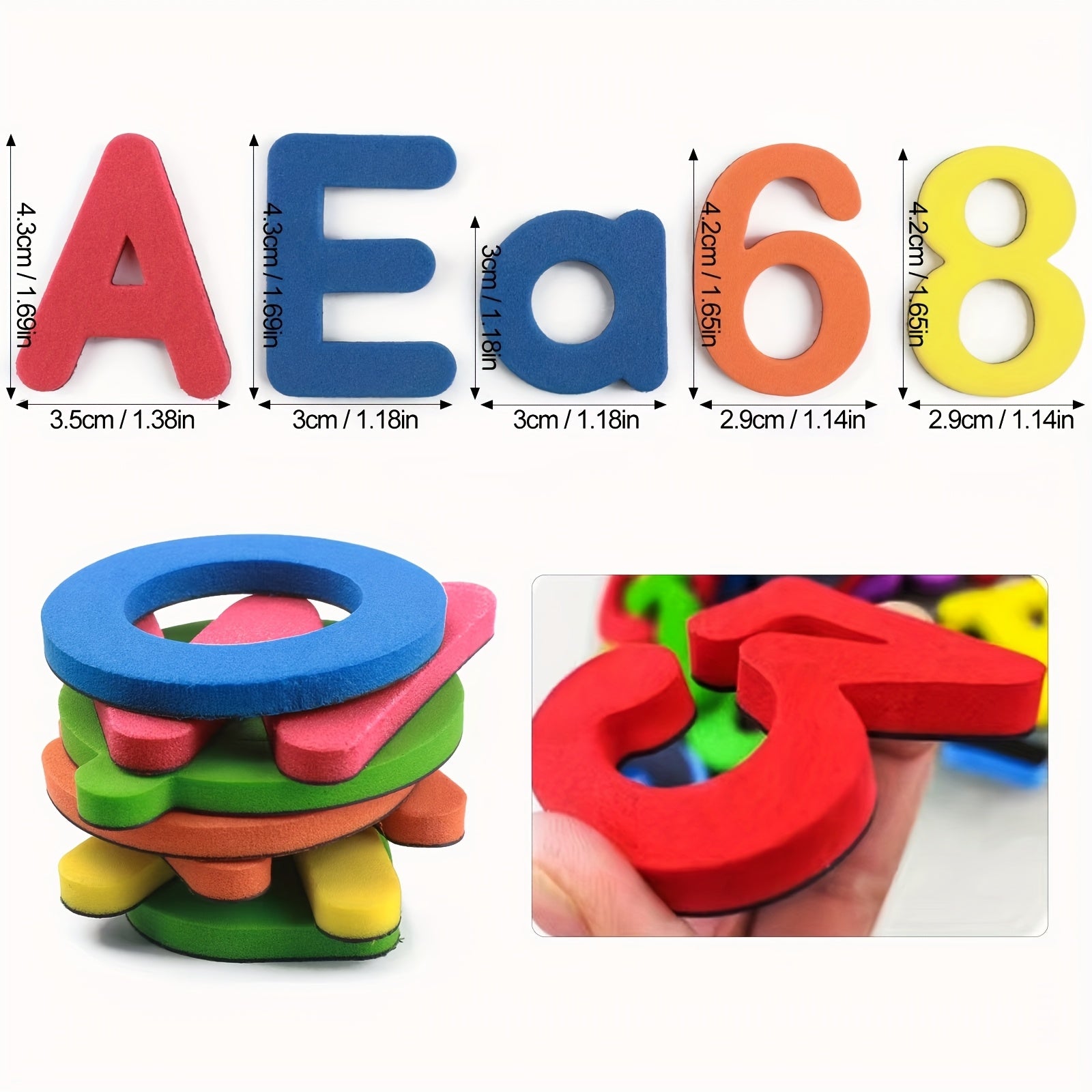 Magnetic Alphabet & Numbers Set 79 Pcs Colorful – Educational Spelling & Counting Learning Toy for Kids Toddlers Fridge Magnets