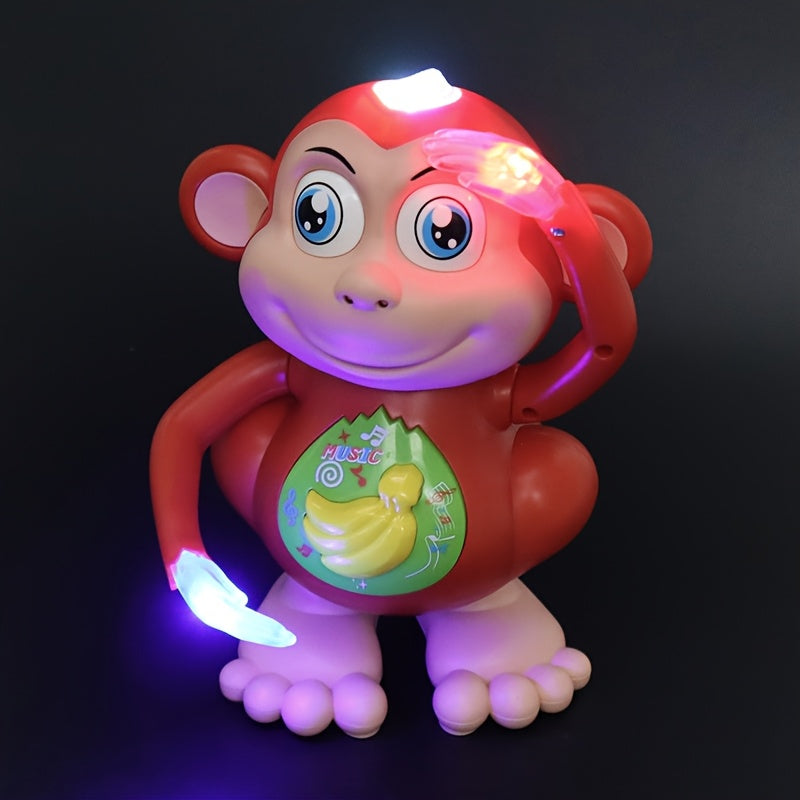 Dancing Monkey Toy for Toddlers – Musical Singing Monkey Stuffed Animal with Lights & Sound, Interactive Baby Toy Gift for Kids Boys Girls Ages 2+