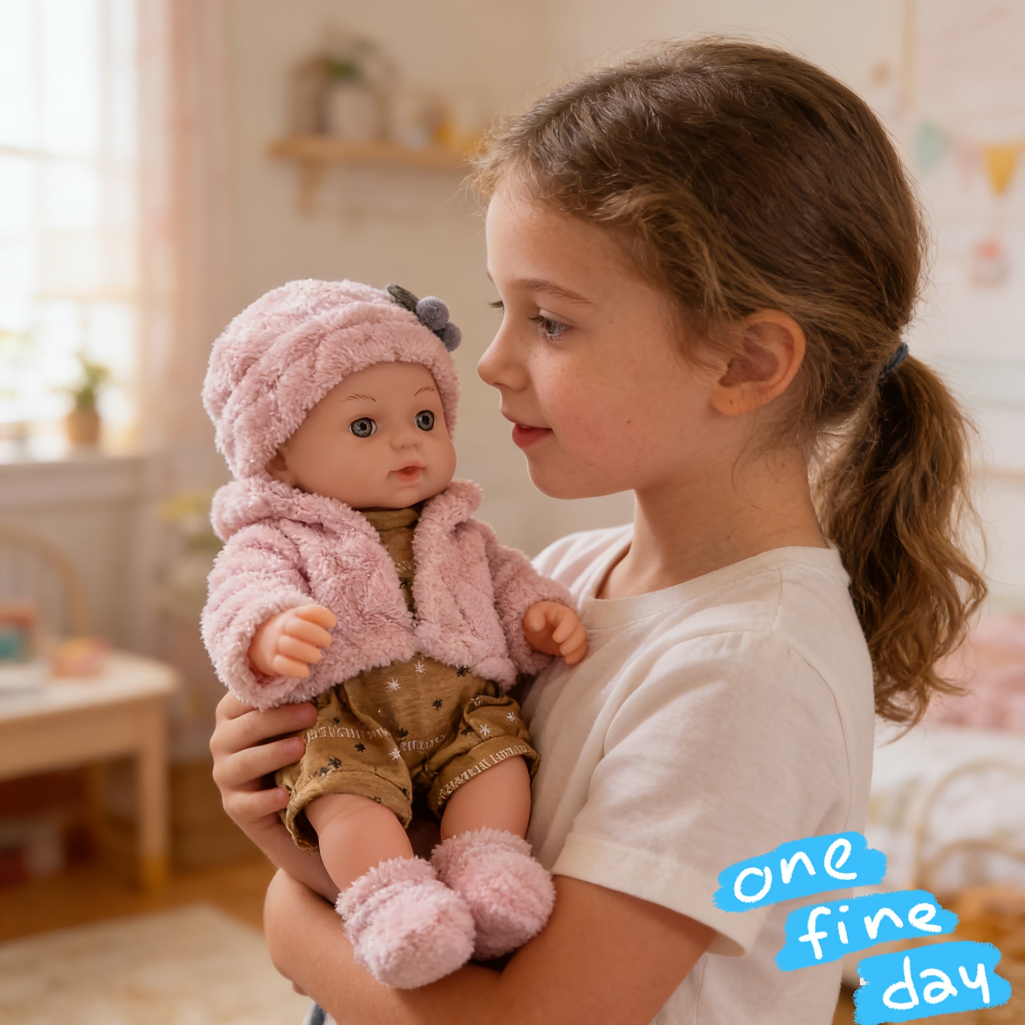 Reborn Baby Doll 12 Inch Lifelike Soft Body Newborn – Realistic Doll with Hat Socks Pacifier Gift for Girls Birthday Christmas Halloween Party Play Ages 3+