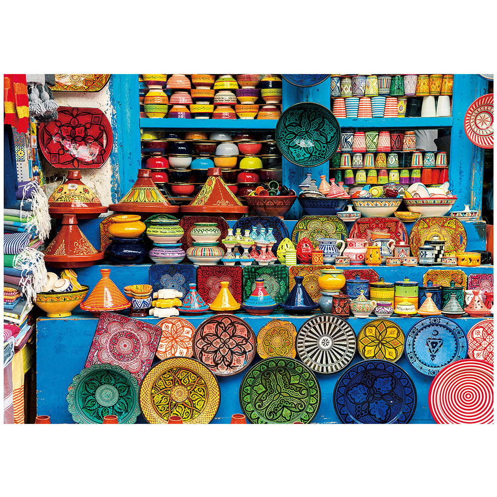 1000 Piece Jigsaw Puzzles for Adults 3-Pack, Sunset Lighthouse Bird Crochet Moroccan Pottery Themes, Brain Teaser Family Fun with Storage Box, Christmas Birthday Gift Ages 14+