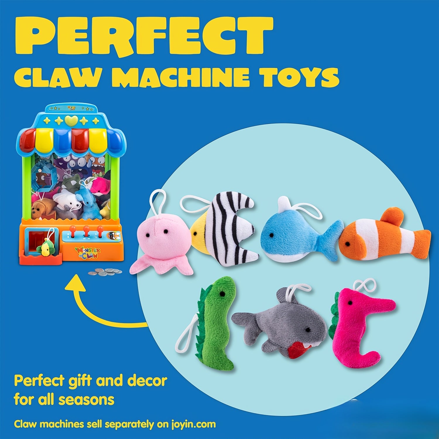 24PCS Sea Animal Plush Toys Bulk with Keychains – 24 Different Ocean Animals 2.5-3 Inch, Birthday Party Favors, Pinata Fillers, Goodie Bag Stuffers, Carnival Prizes, Easter Basket Fillers for Kids
