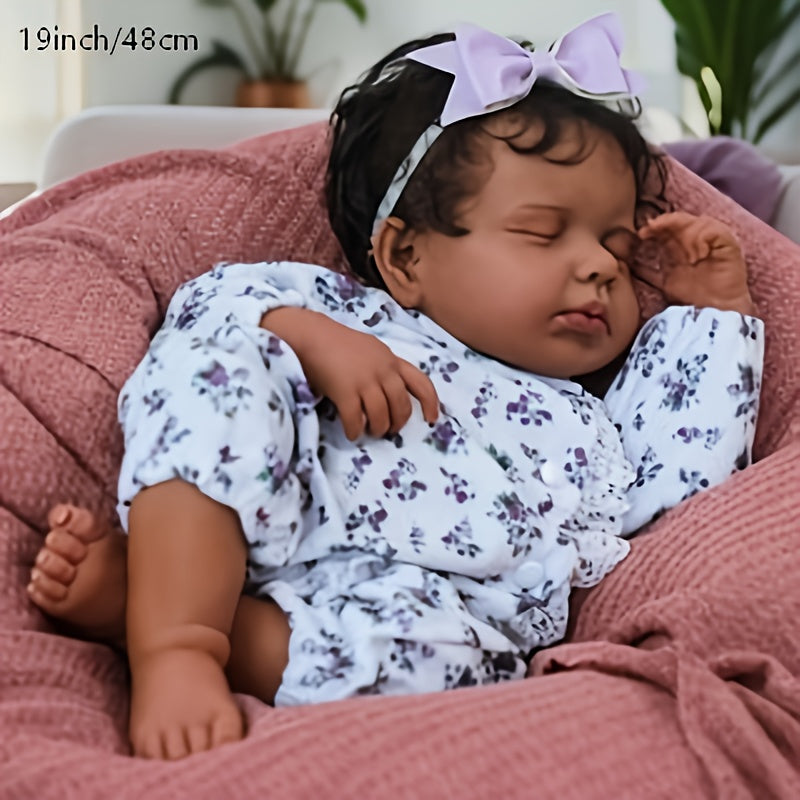 VIVIDOLL 19 Inch Realistic Newborn Reborn Doll with Lifelike Face & Limbs – Premium Craftsmanship Reborn Baby Doll for Kids Ages 3+ & Collectors, Doll Only, No Accessories, Birthday & Christmas Gift