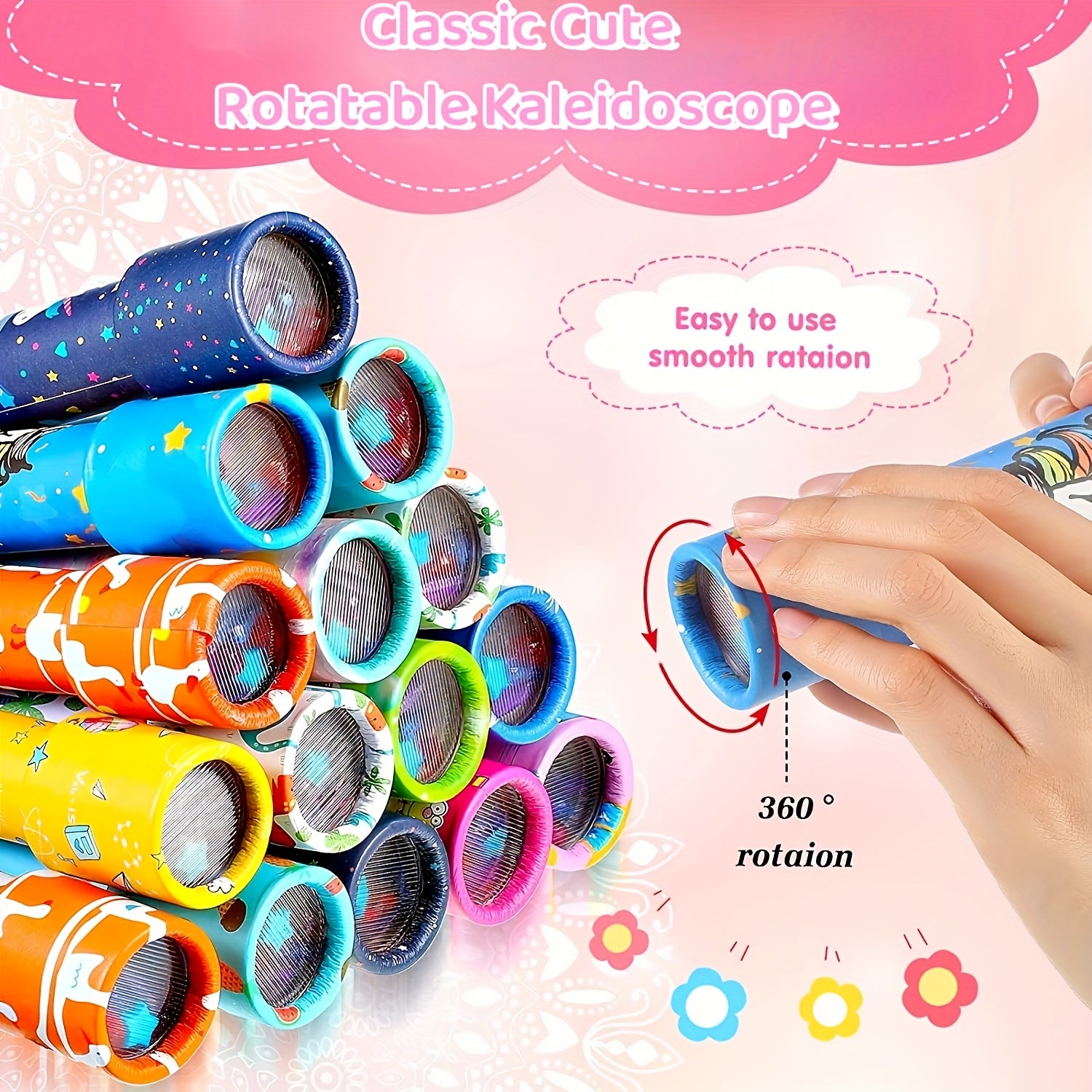 Classic Kaleidoscopes 18pcs Party Favors - Vintage Educational Toys for Kids Birthday Goodie Bag Fillers Classroom Prizes Stocking Stuffers Carnival Gifts