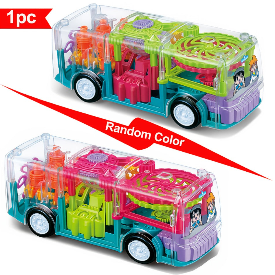 Electric School Bus Toy for Kids - Interactive Light & Music Moving Toy, Educational Baby Toy for Boys Girls, Easter Valentine Classroom Gift, Random Color