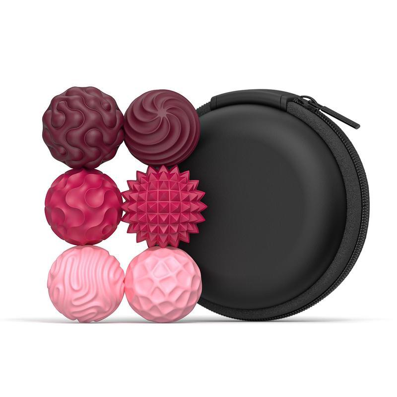 Silicone Fidget Balls Set with Elastic Texture, Quiet Sensory Stress Relief Toys for Adults, Office Desk Breaks and Colorful Gift Ideas