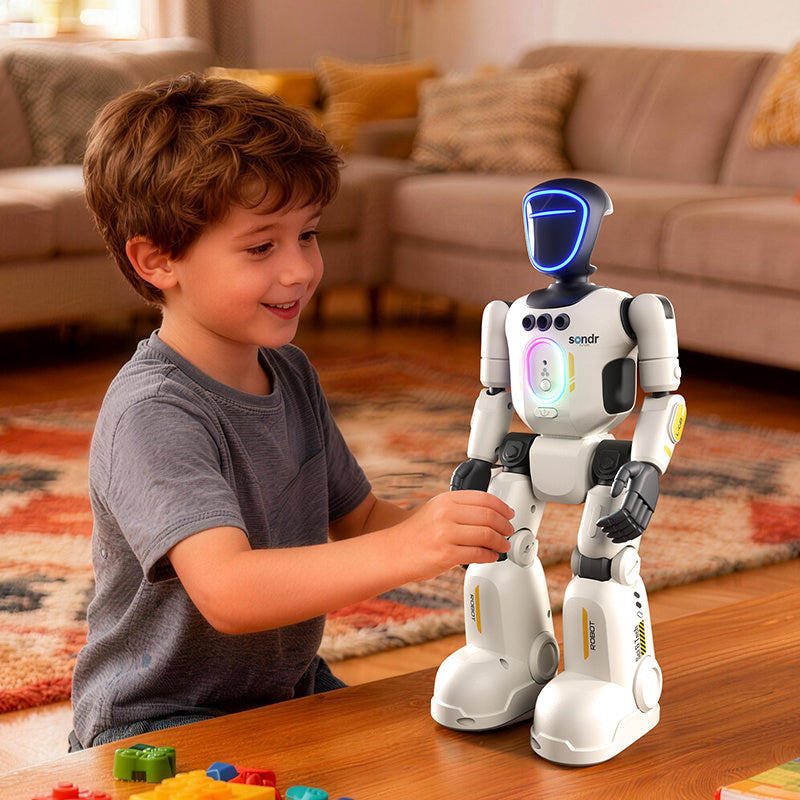 Advanced Humanoid Robot Toy with Smart Remote Pose-Controlled Joints Gesture Sensors Voice Recorder – Kids STEM Birthday Christmas Gift Boys Girls