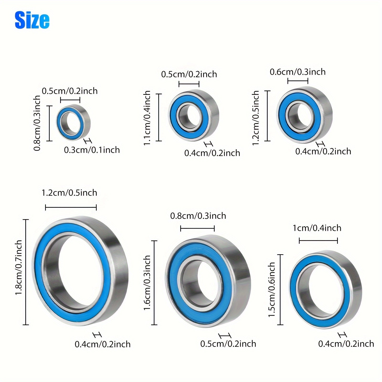 RC Ball Bearing Set 21-Piece for Traxxas Slash 4x4 & Stampede 4WD VXL, Alloy Steel High-Speed Sealed Bearings, 1/10 RC Crawler Replacement Parts