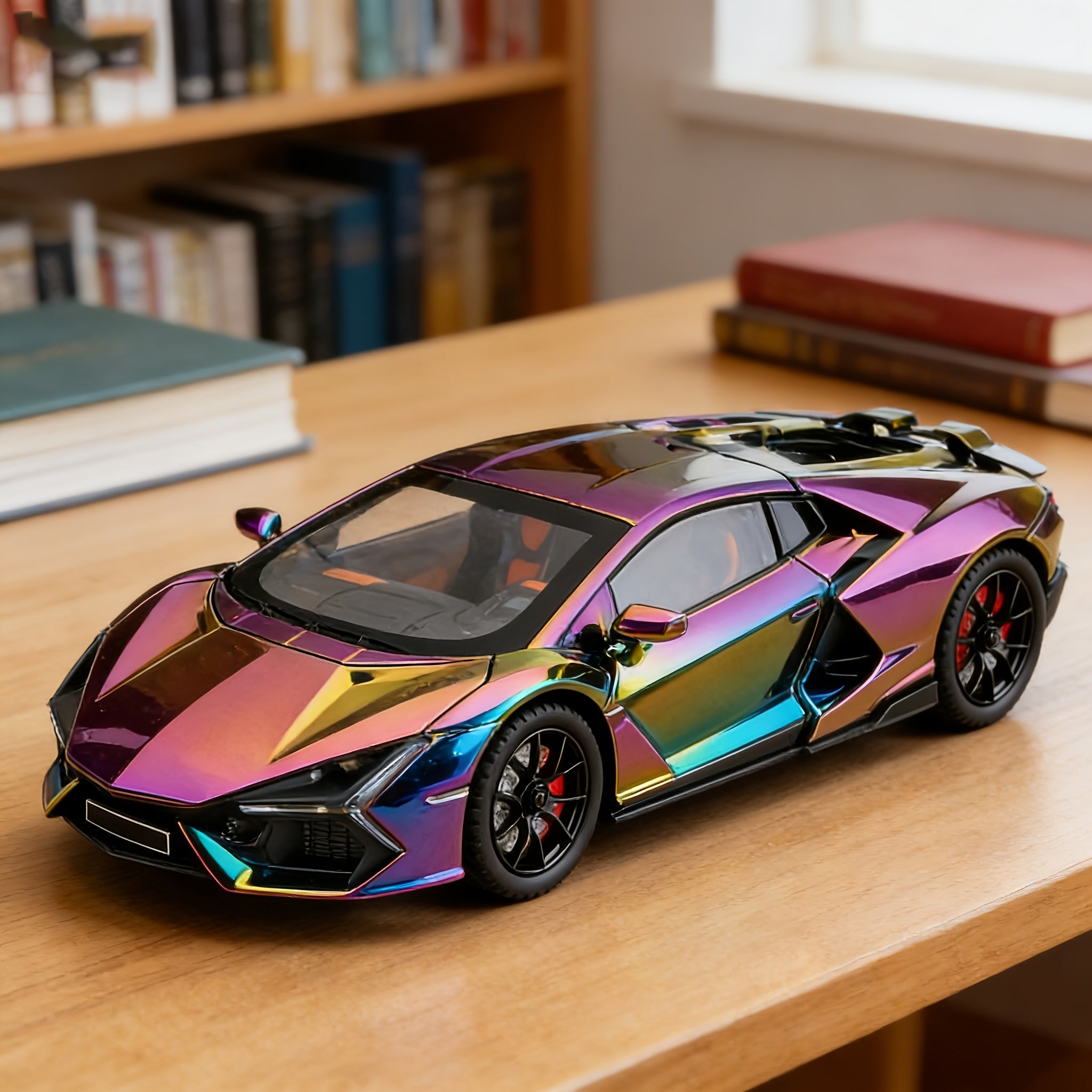 1:24 Scale Lamborghini Die-Cast Model Car Zinc Alloy Collectible Supercar Exhibition Grade Desktop Ornament Gift for Car Lovers Men Teens Ages 14+ Christmas