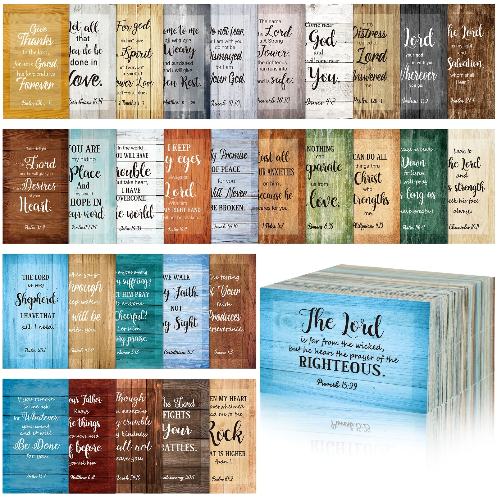 Bible Verse Cards 240 Pcs with Full Scripture – Mini Prayer Cards Inspirational Quote Cards Bulk for Women Men Students Christian Religious Gift