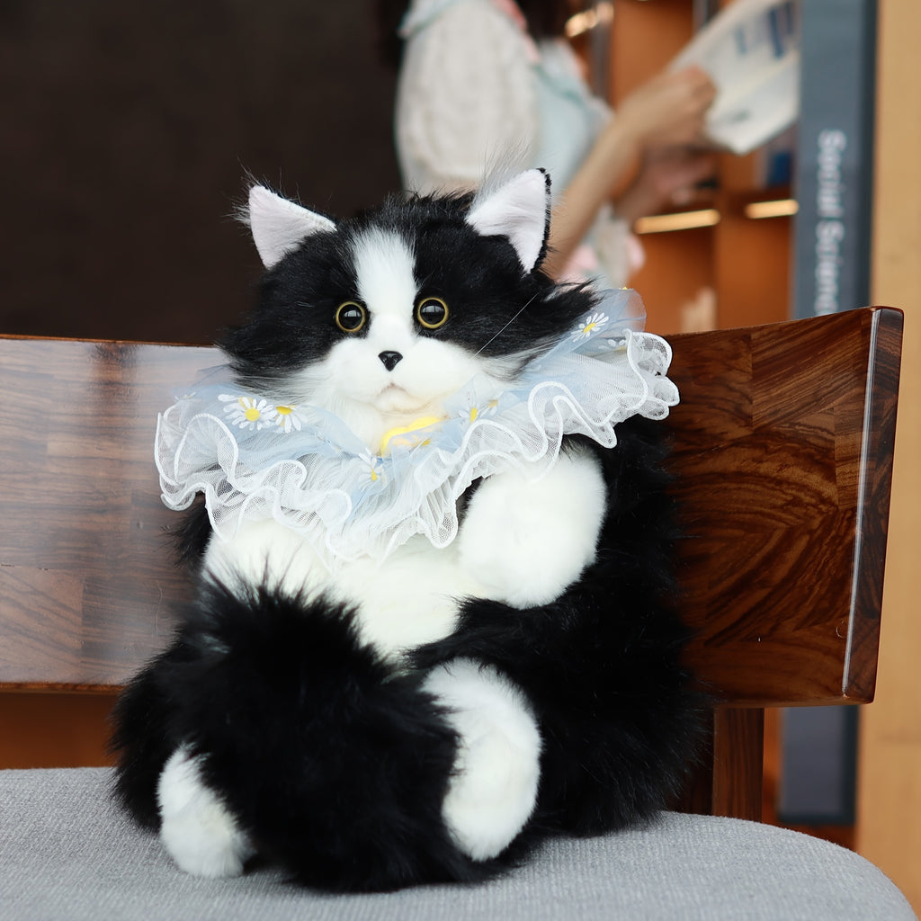 Tuxedo Cat Plush Backpack Stuffed Animal – Handmade Wearable Cat Plush with Gift Box & Card, Cute Cat Backpack Gift for Women Kids Cat Lovers Birthday Anniversary