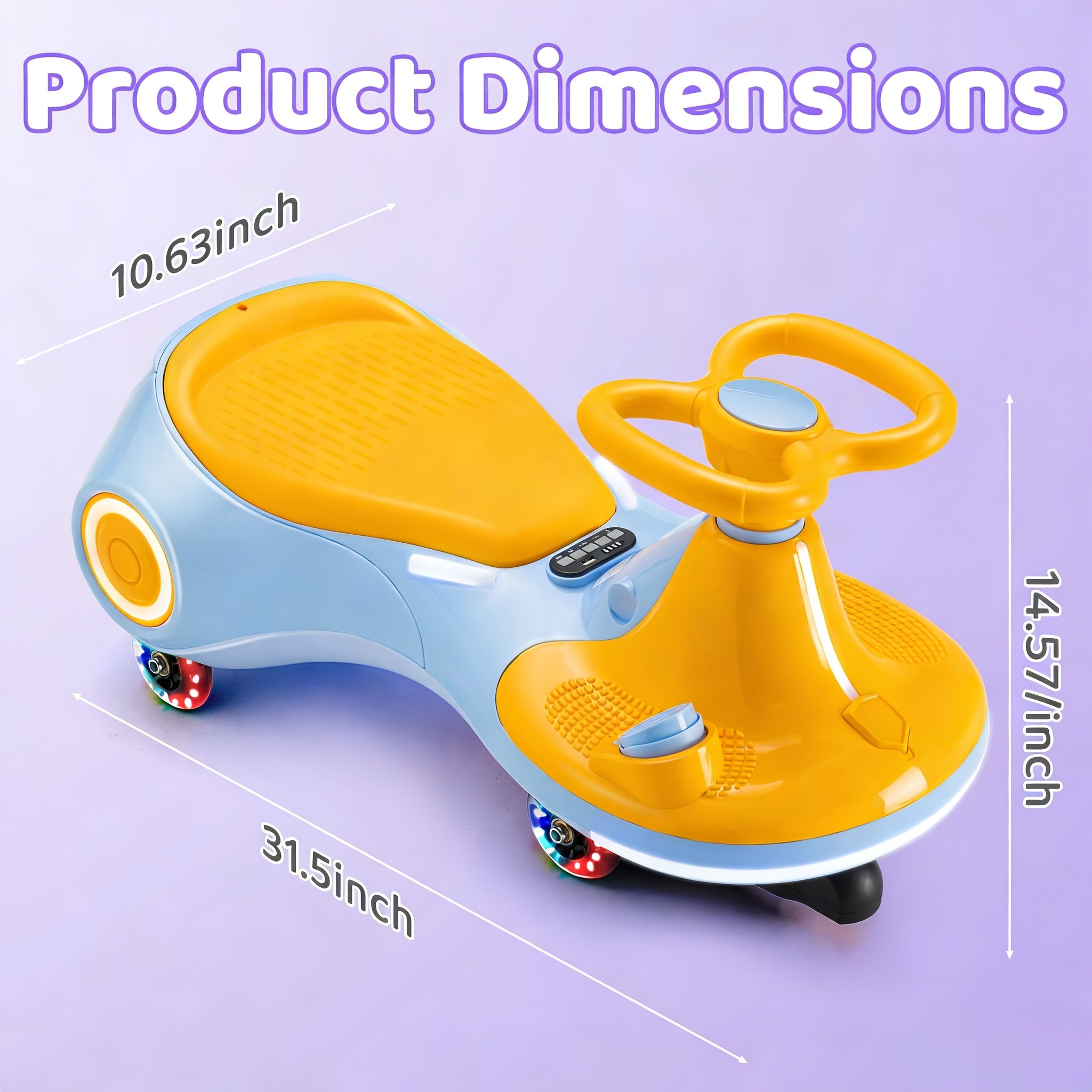 Electric Wiggle Car with Pedal 2-in-1 Rechargeable Swing Car for Kids Ages 3+ - 2 Speed Anti-Rollover Flashing Wheels 140LB Capacity, Indoor Outdoor Ride-On Toy, Birthday Christmas Gift Boys Girls