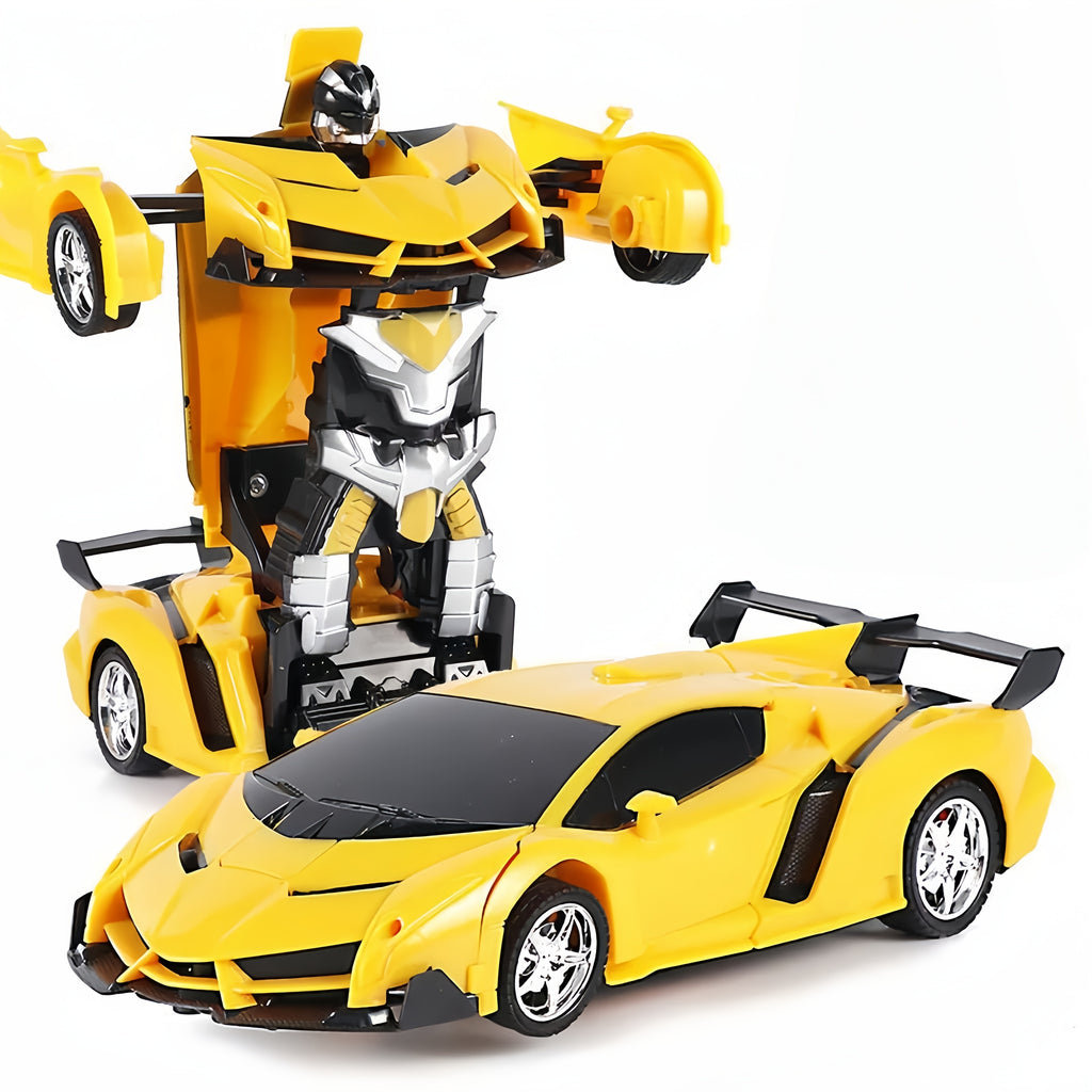 Transform RC Car Robot Toy 1:18 Scale One-Button Transformation LED Headlights 360-Degree Drift – Kids Gift for Christmas Birthday Easter Boys Girls