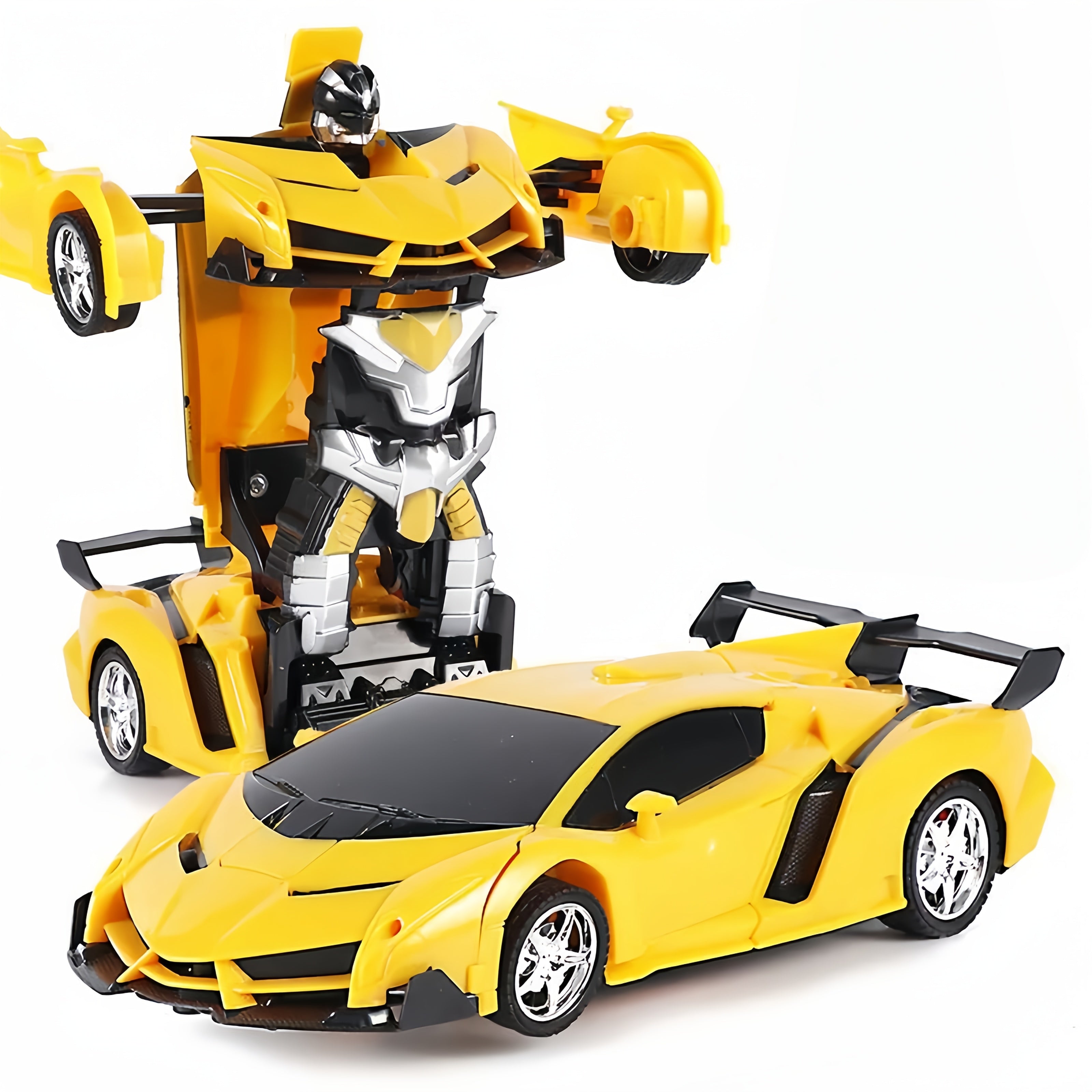 Transform RC Car Robot Toy 1:18 Scale One-Button Transformation LED Headlights 360-Degree Drift – Kids Gift for Christmas Birthday Easter Boys Girls