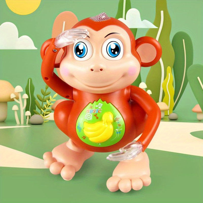 Dancing Monkey Toy for Toddlers – Musical Singing Monkey Stuffed Animal with Lights & Sound, Interactive Baby Toy Gift for Kids Boys Girls Ages 2+