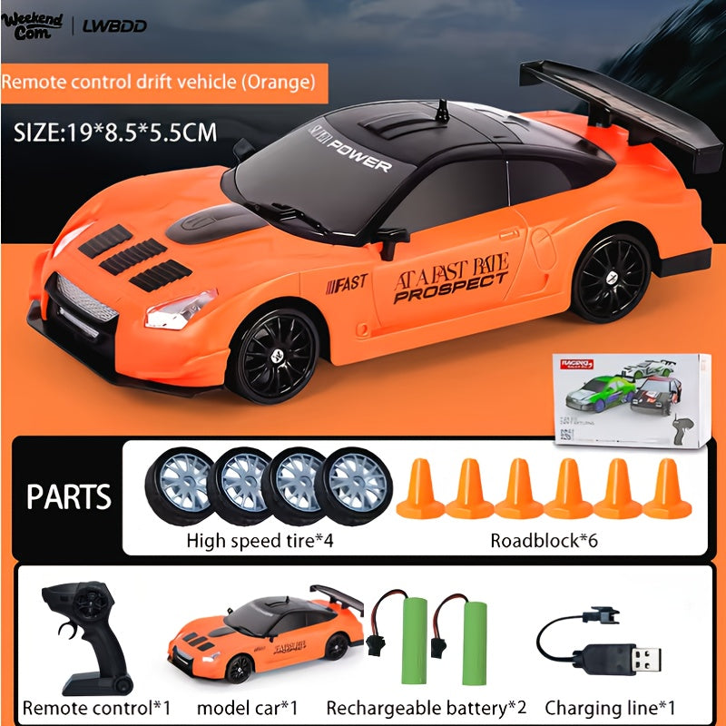 RC Drift Car 1:24 Scale 4WD High-Speed Remote Control Drifting Race Car Toy, Birthday Christmas Gift for Boys Girls Adults Kids