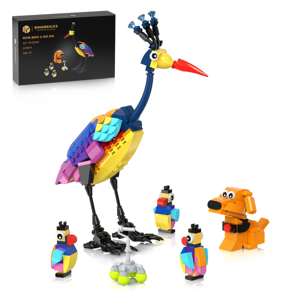Bird and Dog House Building Block Set for Kids, ABS Brick Mini Architecture Model Kit, Creative STEM Construction Toy Ages 6+, Cute Desktop Decoration, Easter Birthday Christmas Gift for Boys Girls