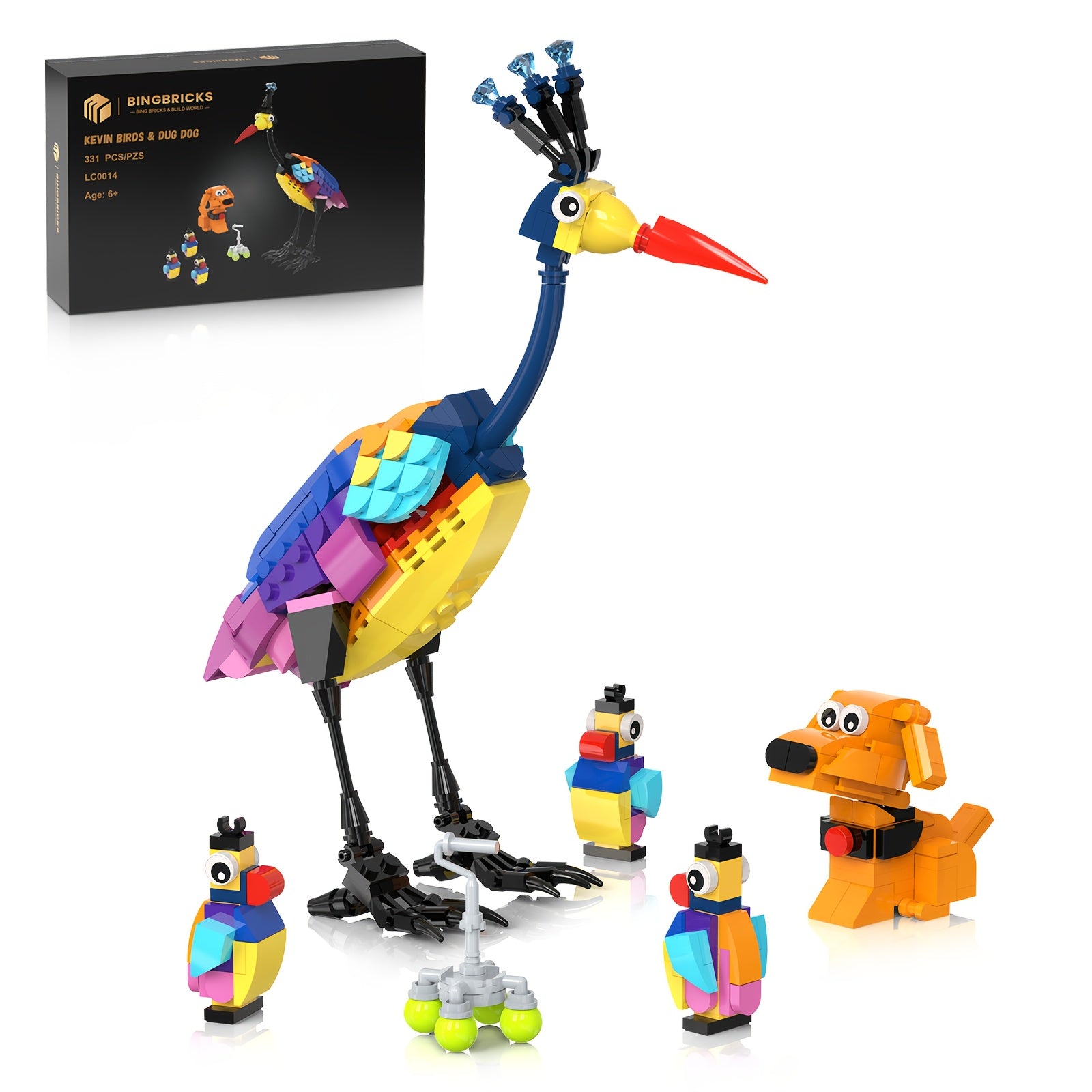 Bird and Dog House Building Block Set for Kids, ABS Brick Mini Architecture Model Kit, Creative STEM Construction Toy Ages 6+, Cute Desktop Decoration, Easter Birthday Christmas Gift for Boys Girls