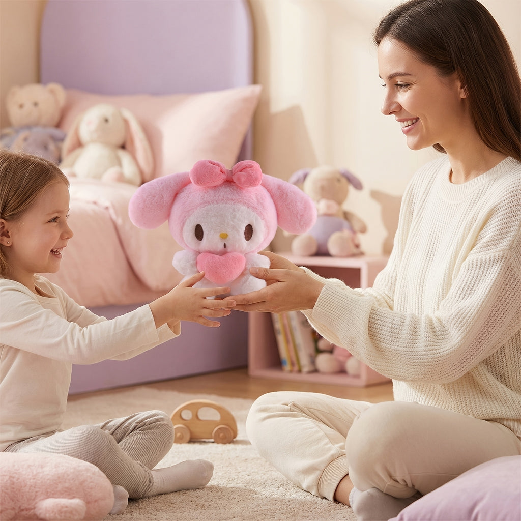Sanrio Kawaii Plush Toy – Licensed Hello Kitty, Kuromi, My Melody & Cinnamoroll Stuffed Animal, Cute Soft Plush Doll, Birthday Gift, Holiday Surprise & Room Decor for Sanrio Fans