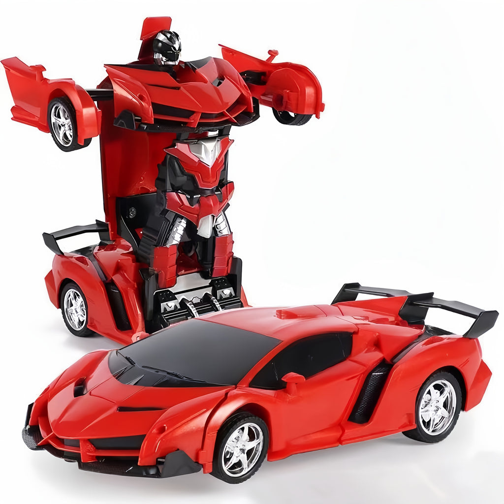 RC Robot Stunt Car One-Button Transform 2.4GHz 360 Drift LED Light 45M Range Parent Child Interactive Toy Kids Boys Ages 3+ Christmas Birthday Festival Gift