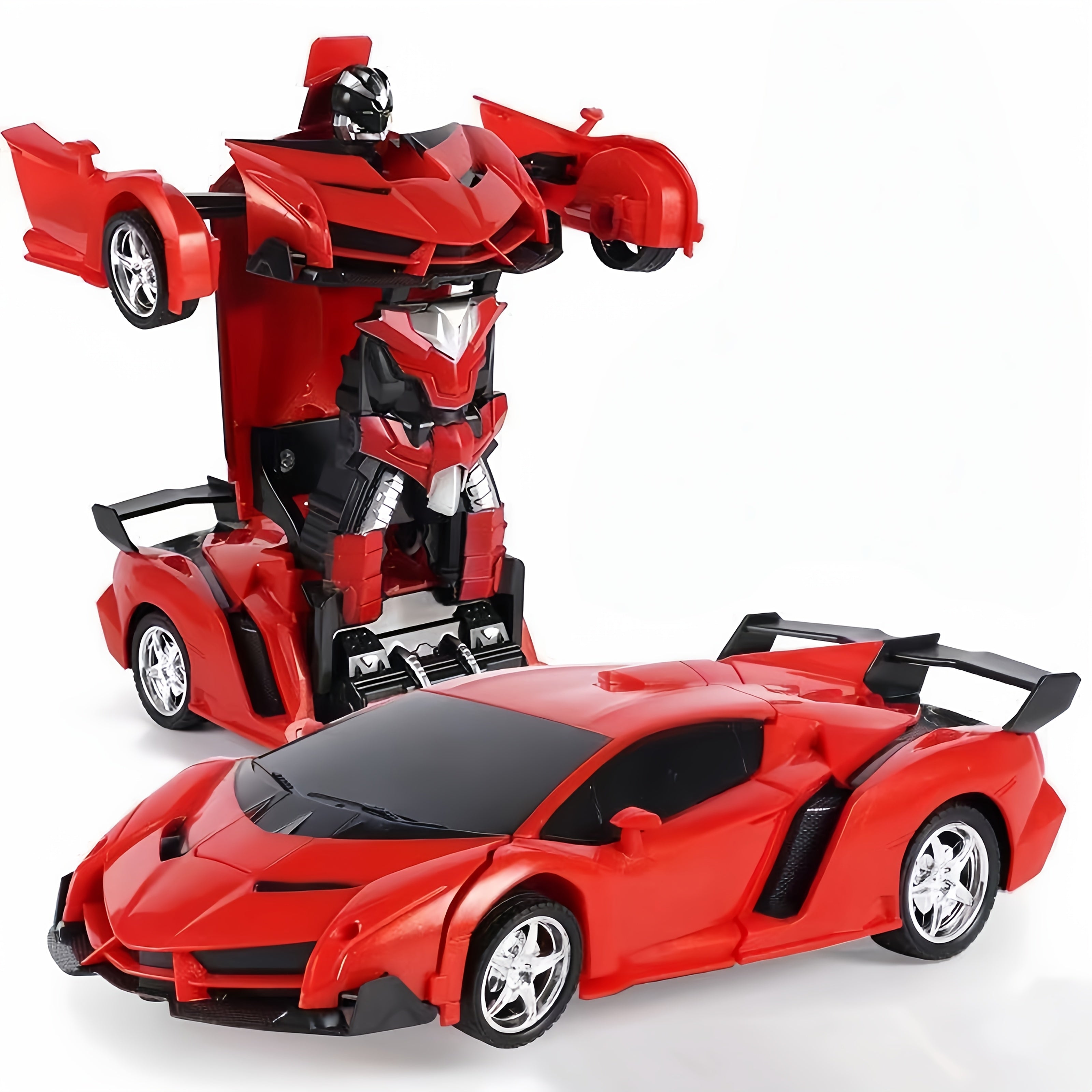 RC Robot Stunt Car One-Button Transform 2.4GHz 360 Drift LED Light 45M Range Parent Child Interactive Toy Kids Boys Ages 3+ Christmas Birthday Festival Gift