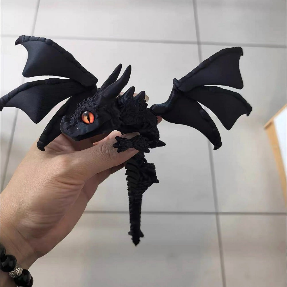 3D Magic Dragon Sculpture Color-Shifting Mystery Eyes Holiday Decor Christmas Halloween CNY Living Room Kitchen Gift