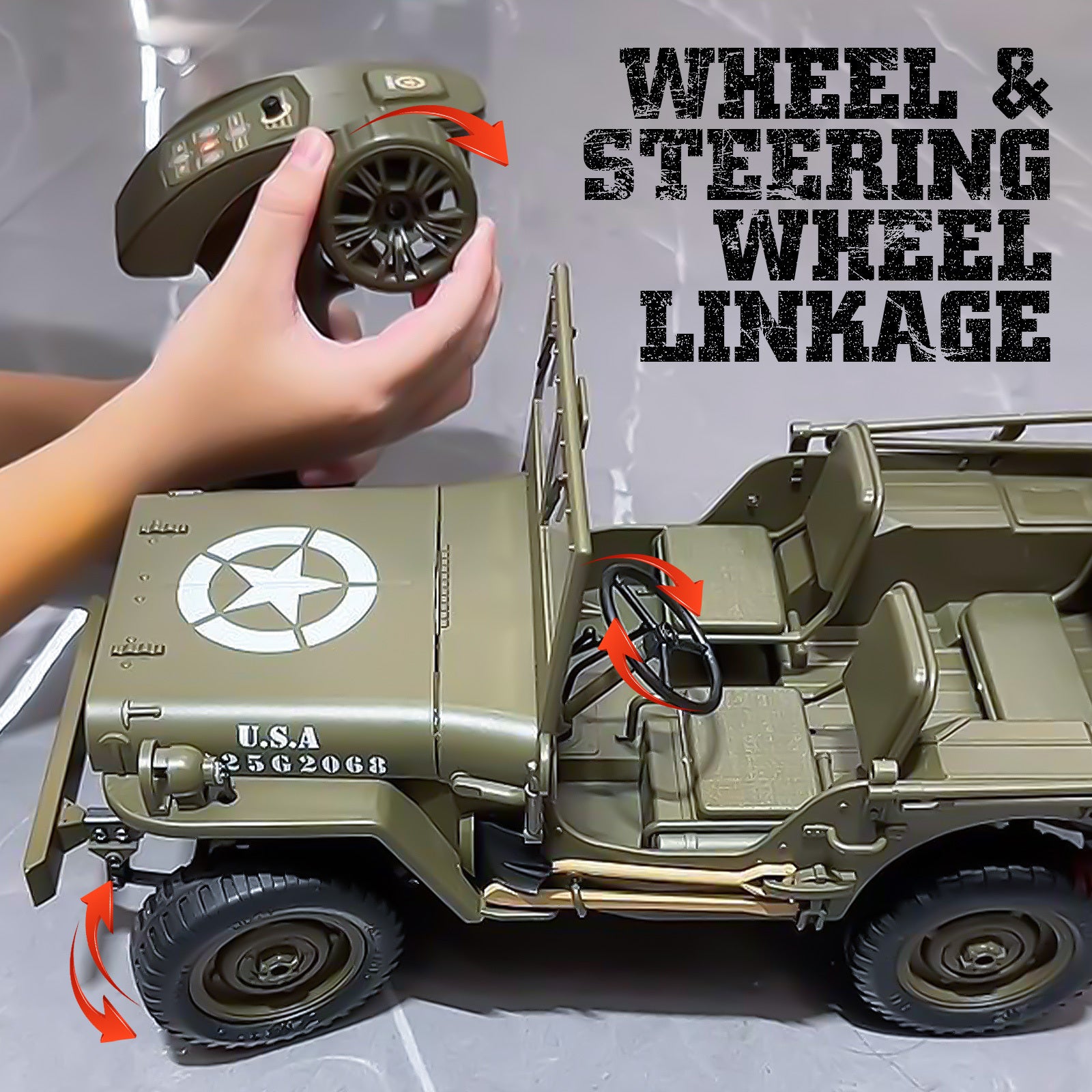 RC Truck 1:10 Scale 4WD 4x4 Off Road Remote Control Car Full Proportional 2 Rechargeable Batteries All Terrain Big RC Vehicle Gift for Boys Youth