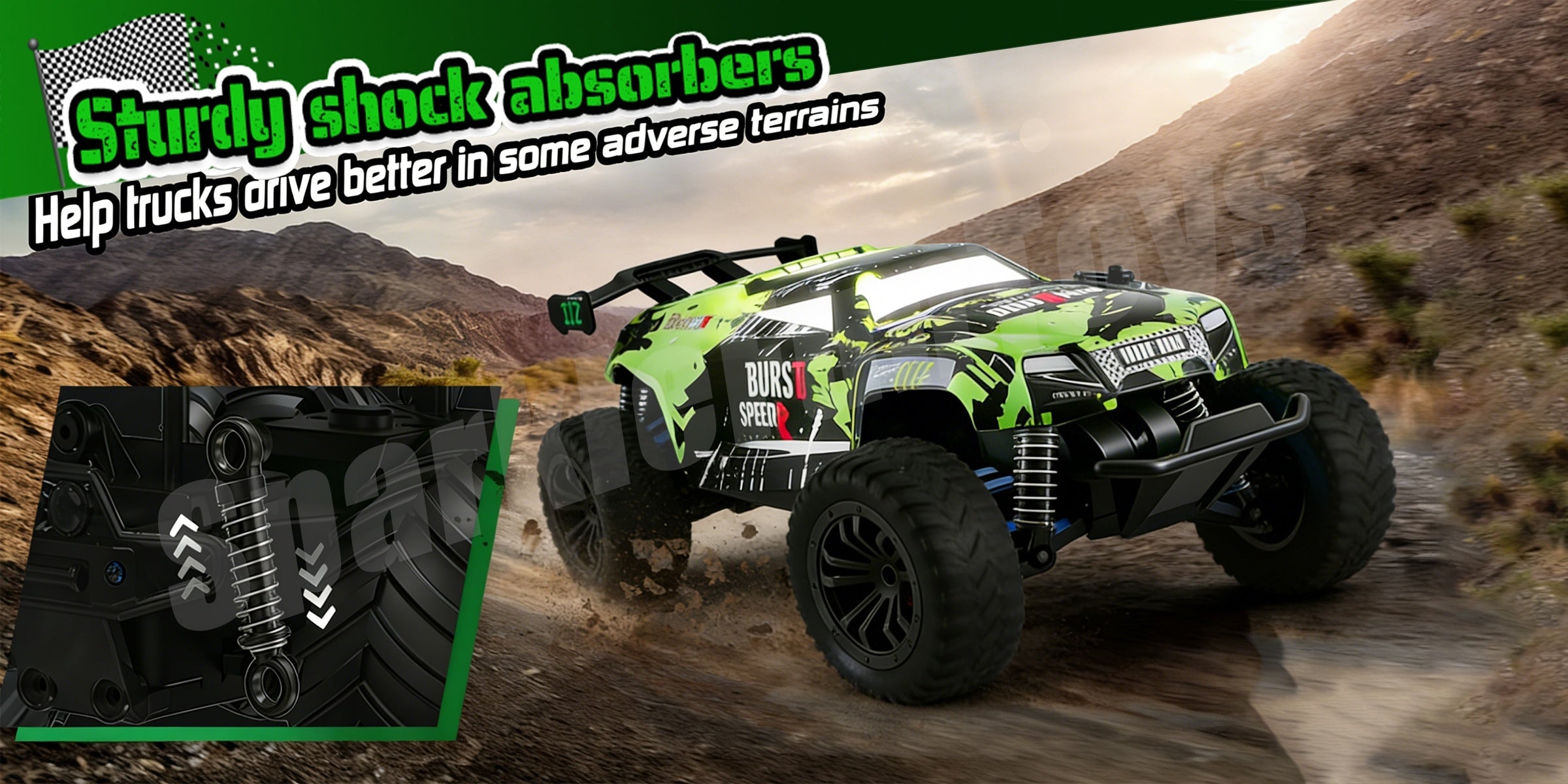 High-Speed 4WD Off-Road RC Truck 40KM/H+ Racing Class All-Terrain Remote Control Car with 2.4GHz Controller – Fast RC Vehicle Gift for Boys Kids Ages 3+