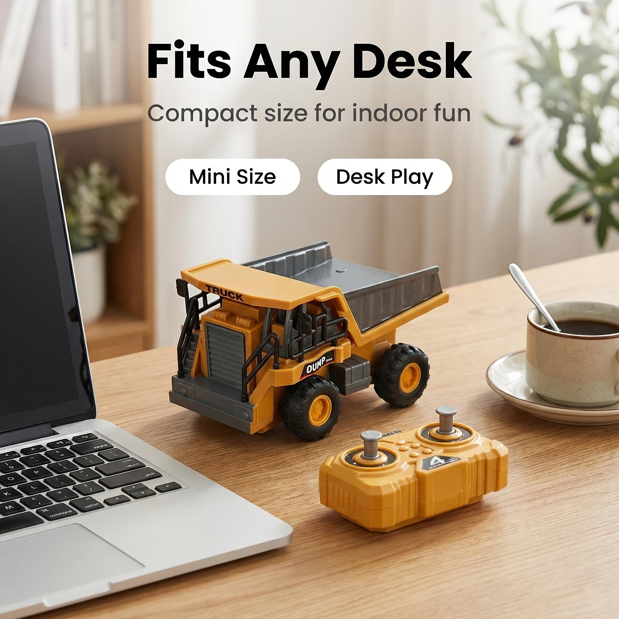 1:64 RC Construction Vehicle Set – 9-Channel Alloy Dump Truck, Forklift & Excavator with 2.4GHz Remote, Diecast Metal Body Mini Desk Toys