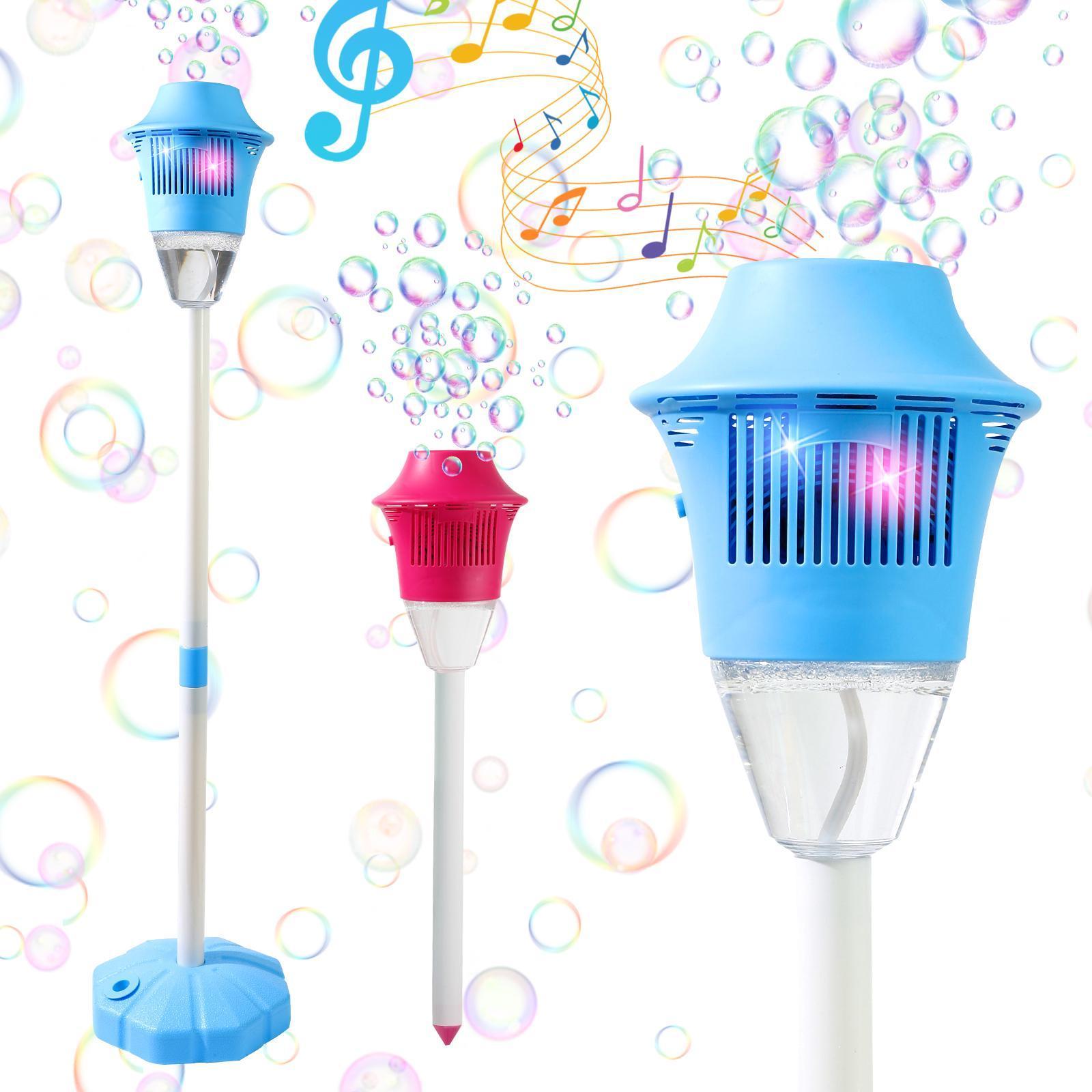 Automatic Bubble Maker for Kids – 20,000 Bubbles/Min with Music & Lights, Adjustable Height Stand, Portable Bubble Blaster for Indoor Outdoor Party
