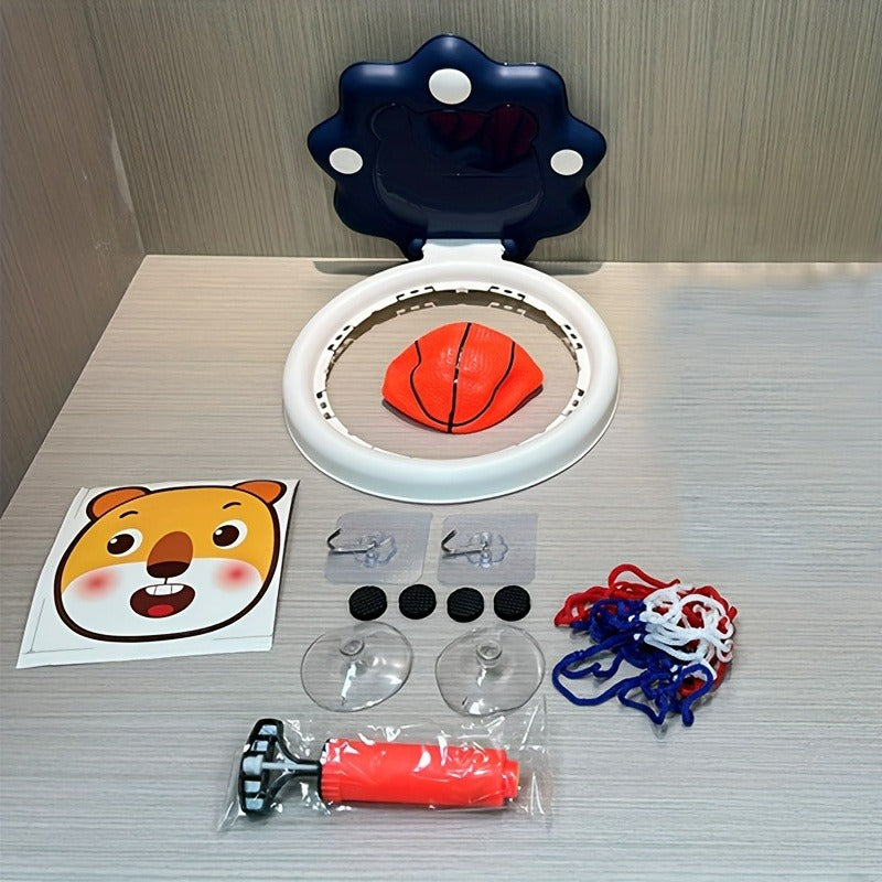 Kids Basketball Hoop Wall Mounted Indoor – Cartoon Lion Game Set with Ball & Pump for Playroom Bedroom, Fun Sports Toy Gift for Boys Girls Toddlers Ages 3+