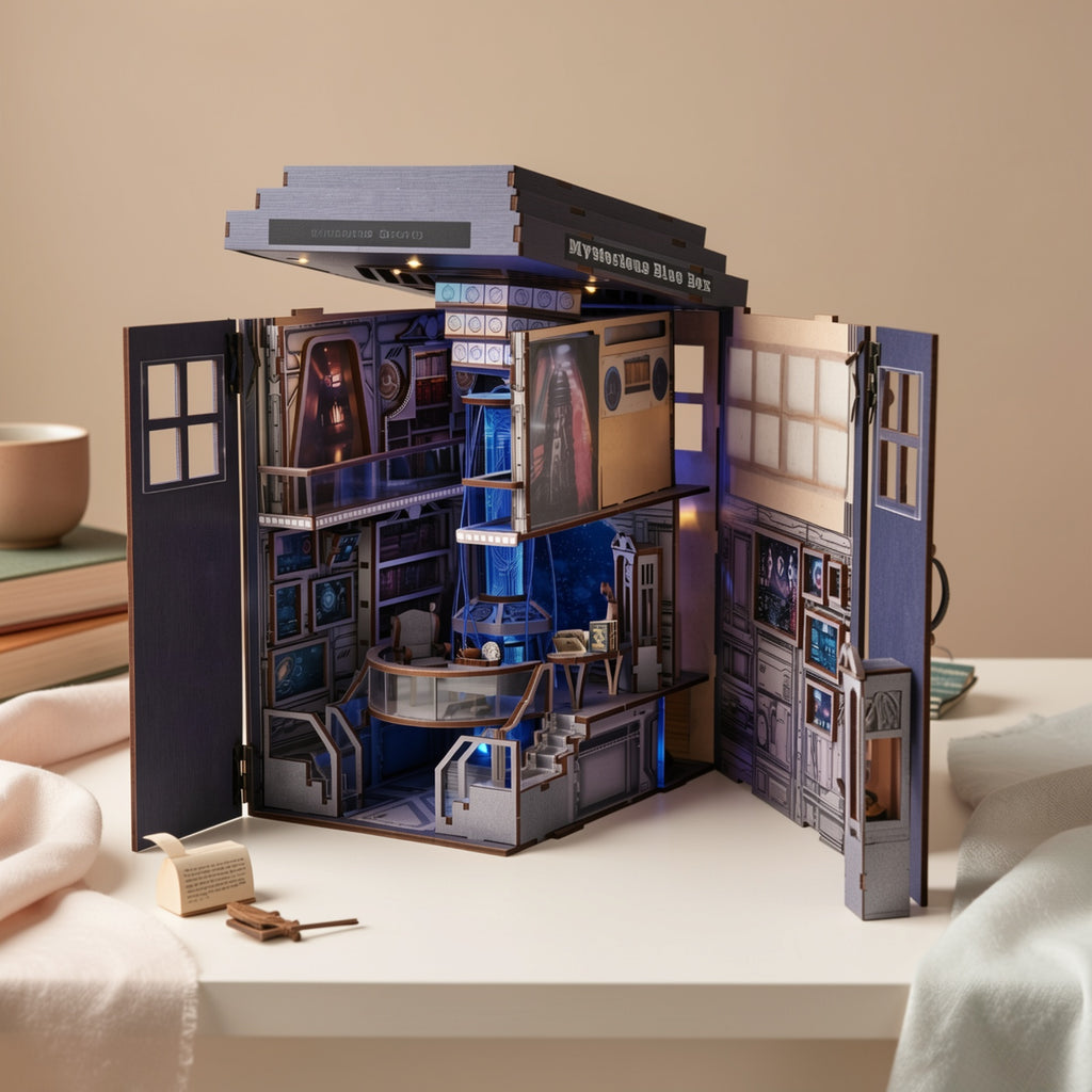 DIY Booknook Kit 3D Wooden Puzzle Miniature House Mysterious Magic Box Home Decor Holiday Gift for Valentine Halloween Thanksgiving Christmas Birthday
