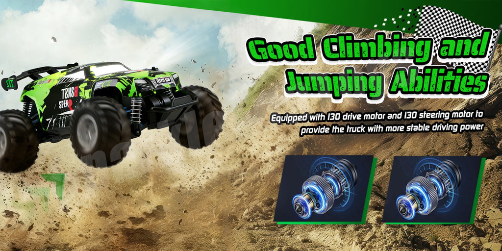 High-Speed 4WD Off-Road RC Truck 40KM/H+ Racing Class All-Terrain Remote Control Car with 2.4GHz Controller – Fast RC Vehicle Gift for Boys Kids Ages 3+