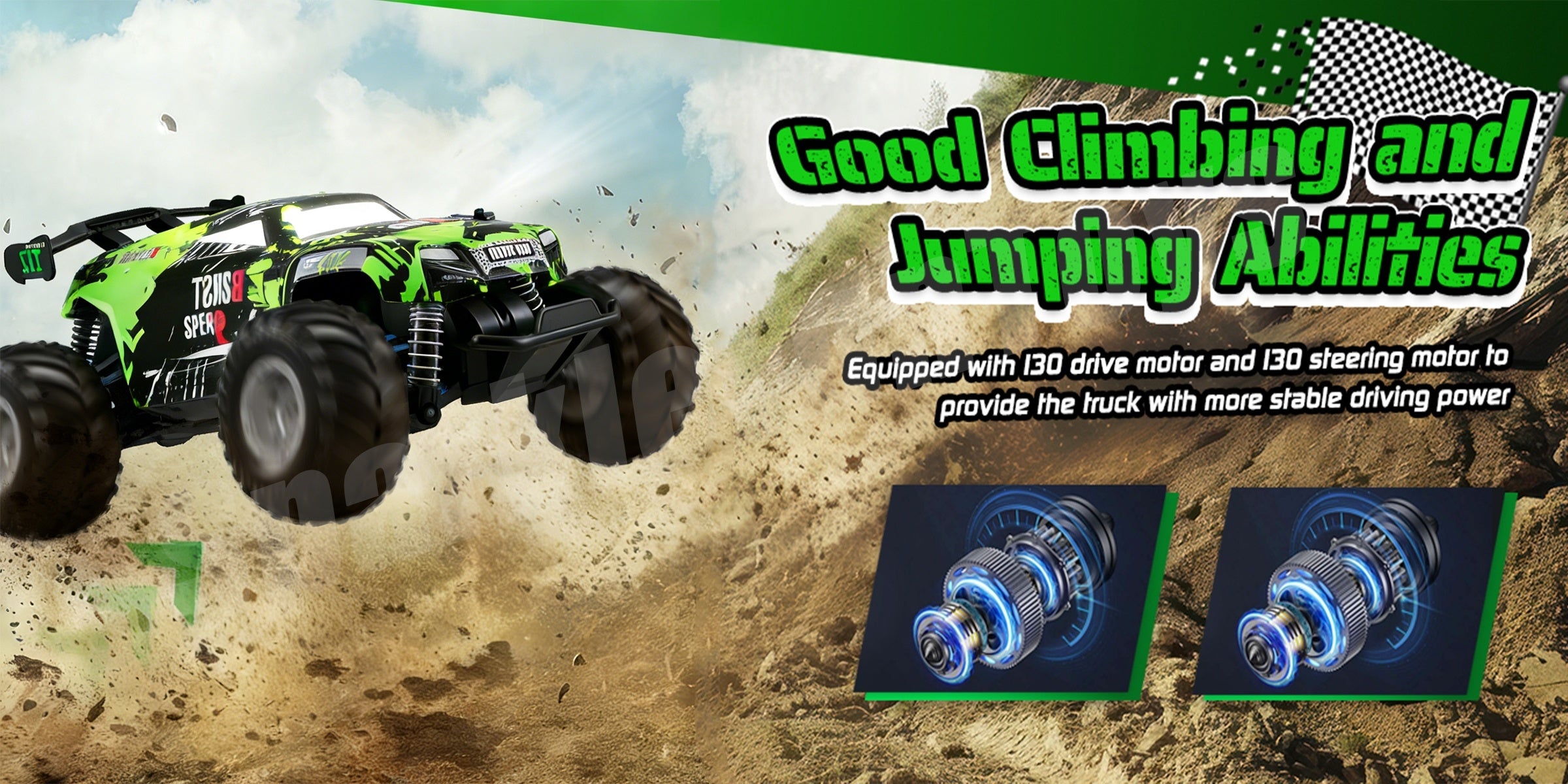 High-Speed 4WD Off-Road RC Truck 40KM/H+ Racing Class All-Terrain Remote Control Car with 2.4GHz Controller – Fast RC Vehicle Gift for Boys Kids Ages 3+