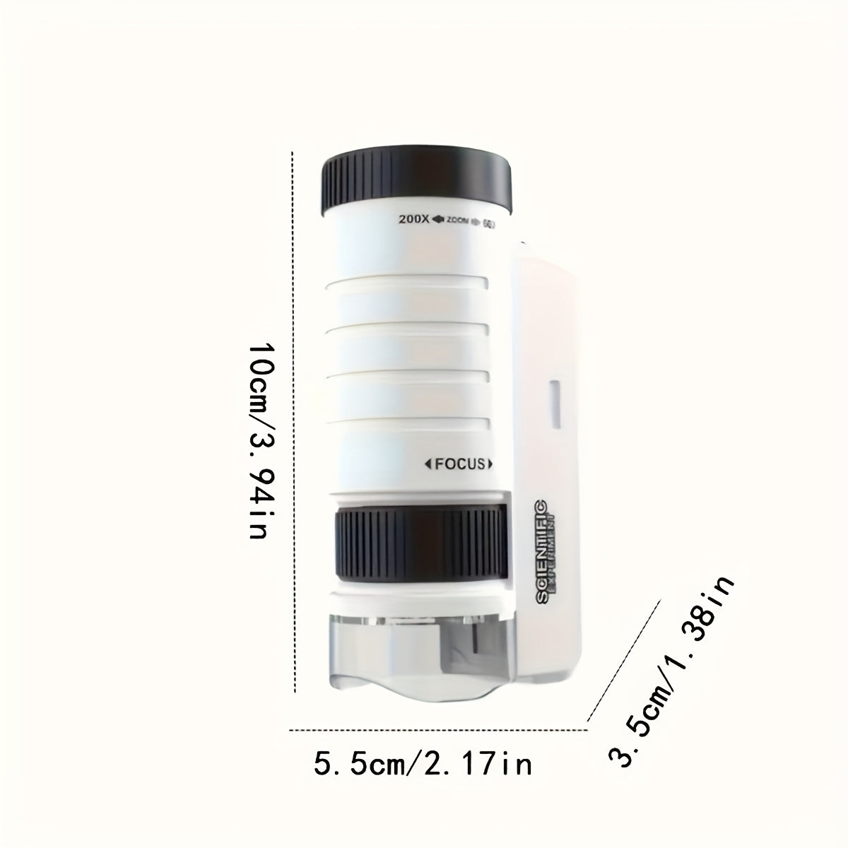 Kids Portable Microscope 60X-200X Zoom – LED Light STEM Science Toy for Outdoor Exploration, Educational Gift for Boys Girls Ages 5+, Back to School Birthday Gift