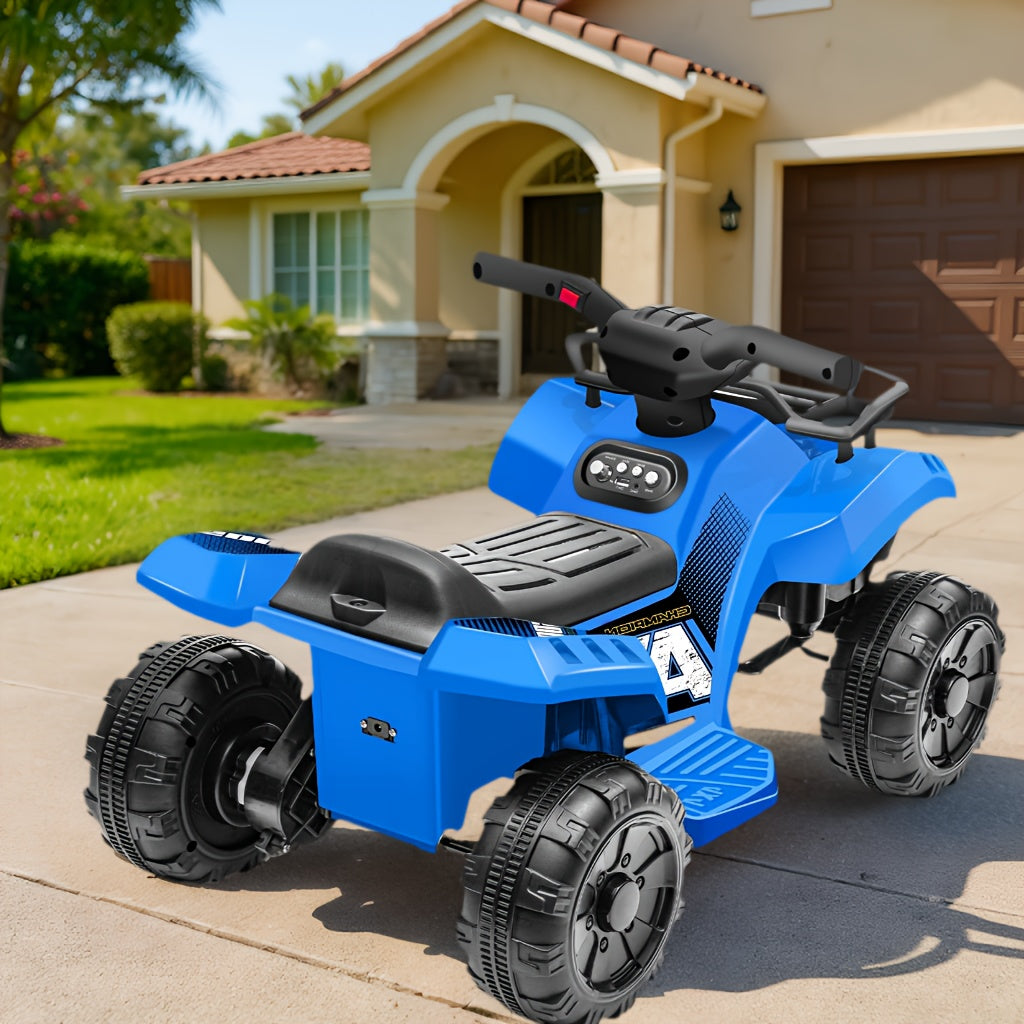 Electric Ride-On ATV for Kids 6V Battery Powered All Terrain Vehicle Toddlers Boys Girls Ages 3 4 5 Off-Road Quad Bike Birthday Christmas Gift