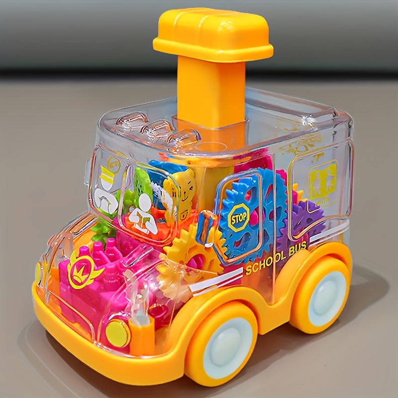 Model Gear Cars Toy Set for Kids – Interlocking Mechanical Gear Vehicle Building Toy, STEM Learning Gift for Boys Girls Ages 3+, 3 Pack