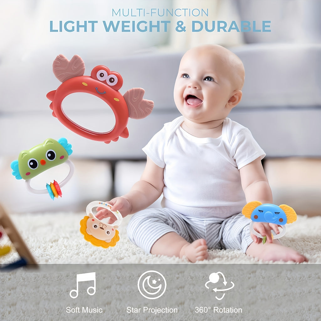 Baby Musical Crib Mobile with Music, Lights & Projection – Take-Along Rattle and Music Box for Newborn Infant Boy Girl, Toddler Sleep Aid, Baby Shower Gift