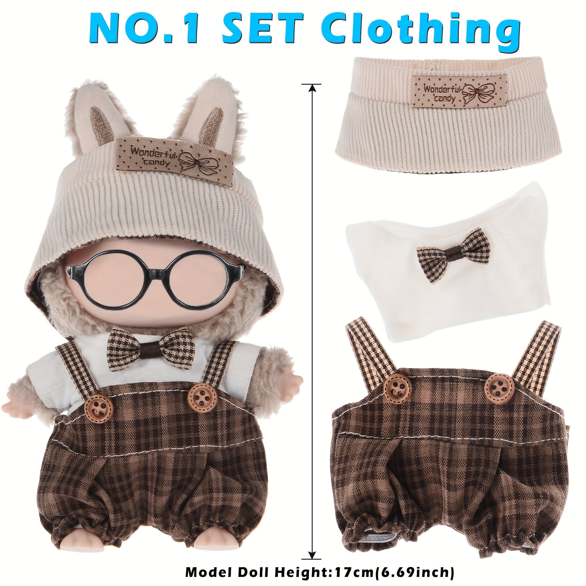 6pcs Mini Fashion Doll Outfits Set for 17cm (6.7 Inch) Dolls – Mixed Style Clothing Pack, Assorted Designs, Affordable Doll Wardrobe Gift for Girls Ages 3+, No Doll Included