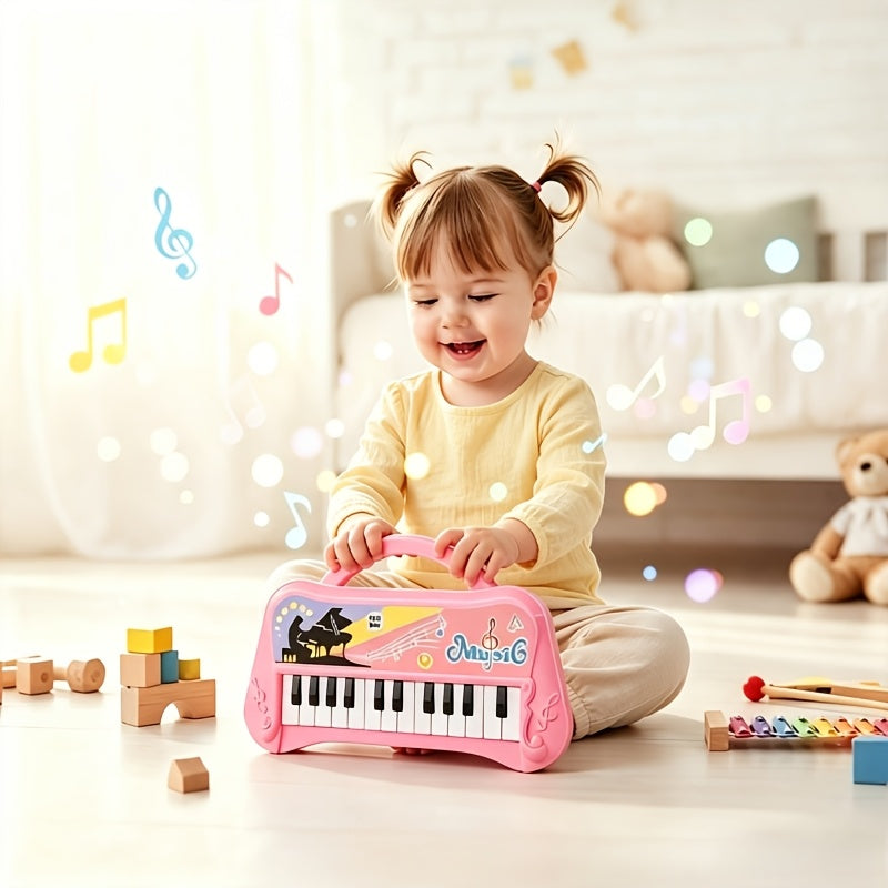 Kids Piano Keyboard Toy 13 Keys Portable Electronic Music Instrument for Toddlers Boys Girls Birthday Christmas Gift Educational STEM Toy